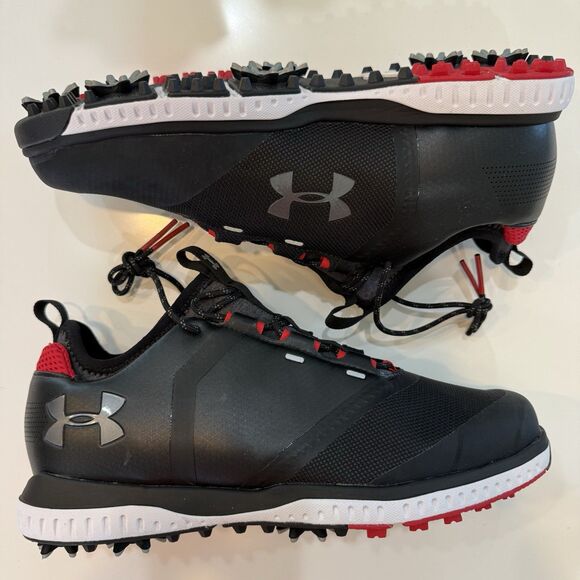 Mens Sz 7 Under Armour Mens Tempo Sport 2 Golf Cleats Spikes Black 3000215-001 main image 5